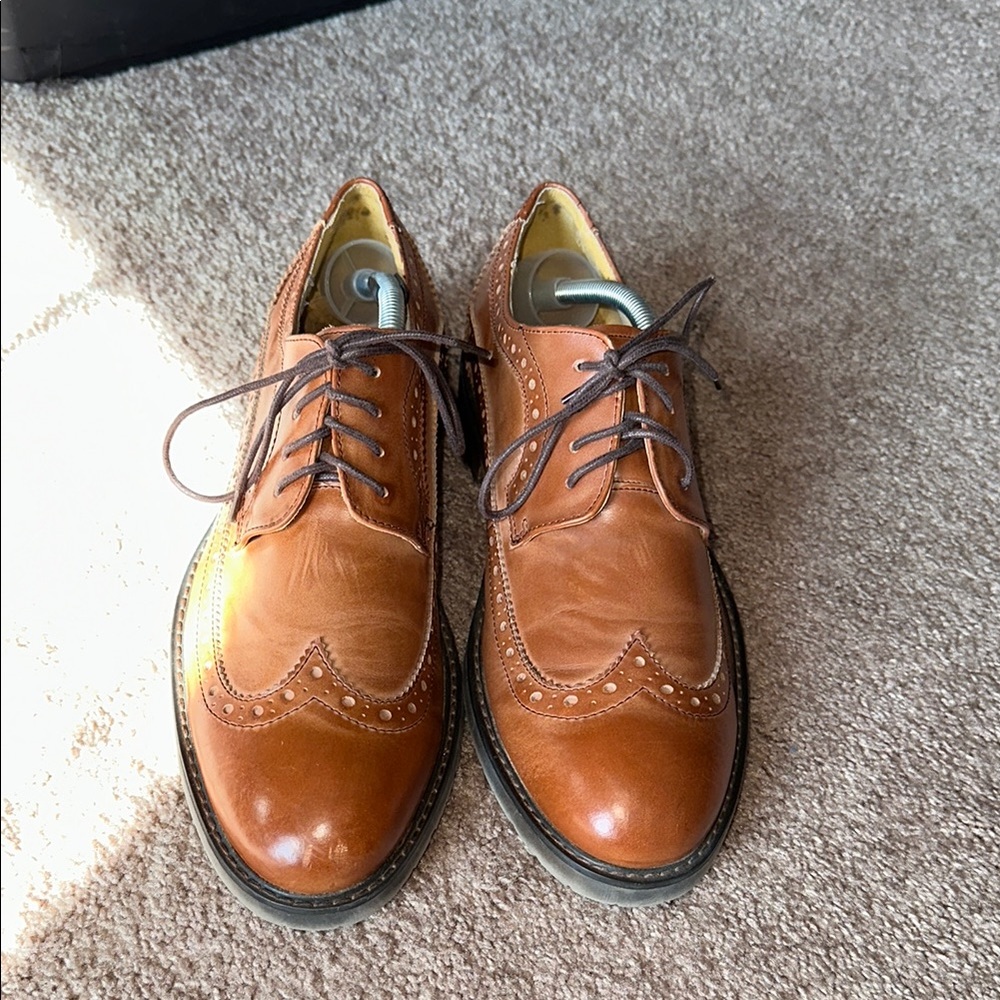 Steve Madden “Remaine” Classic Wingtip Brown Leather Brogue Shoes
